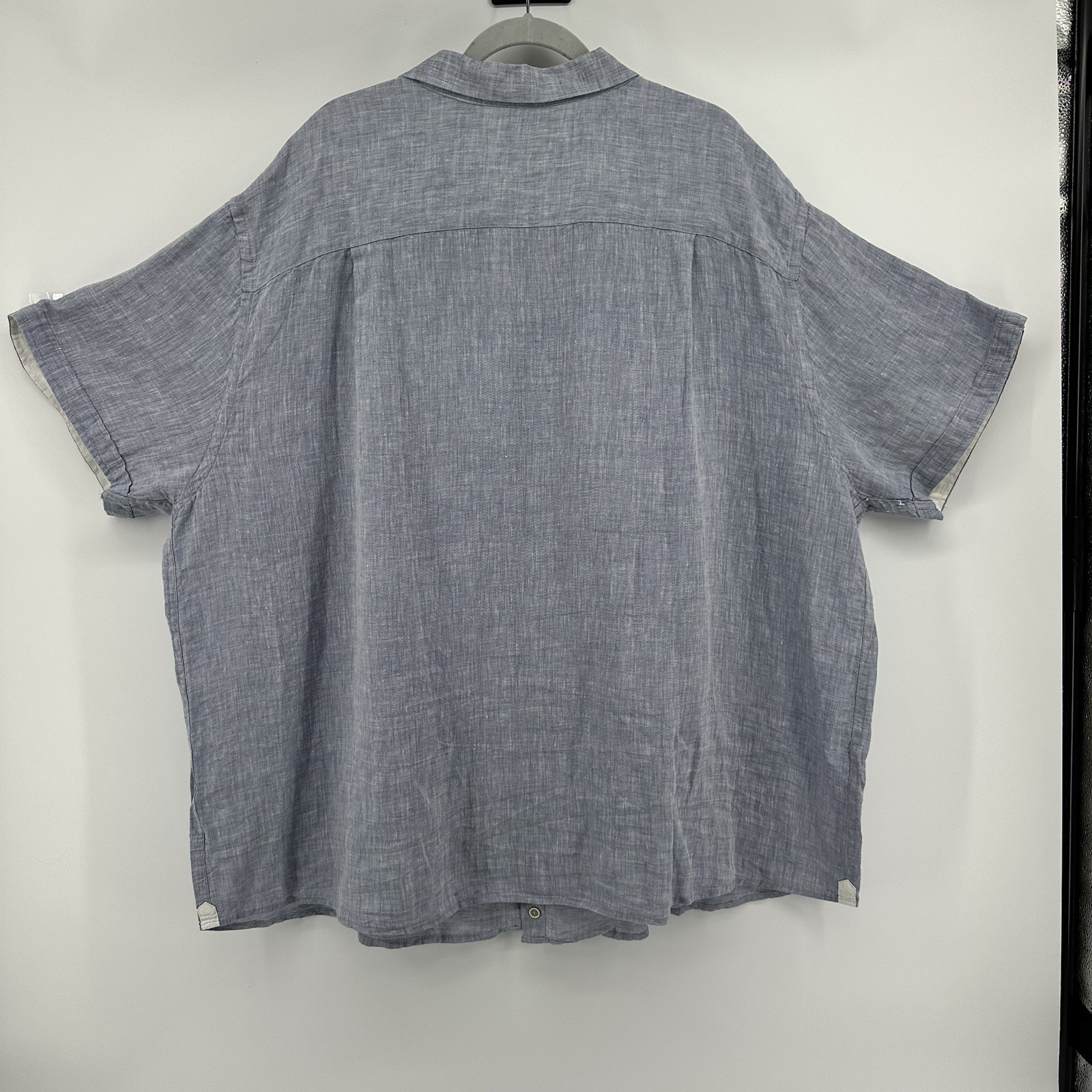 Rochester Button Front Collared Short Sleeves Lin… - image 2