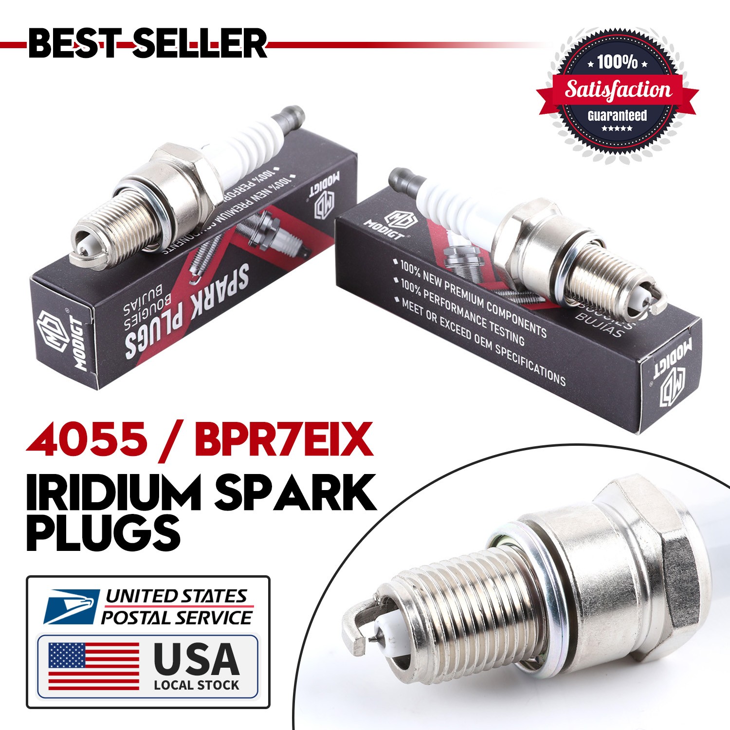 4 pc For NGK 4055 BPR7EIX Iridium IX Spark Plugs for XS62DP XS62 WR5DS W5DPX OEM