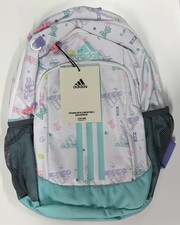 Adidas Young BTS Creator 2 Mochila Icono Marca Amor Blanco/Flash Azul Agua NUEVA