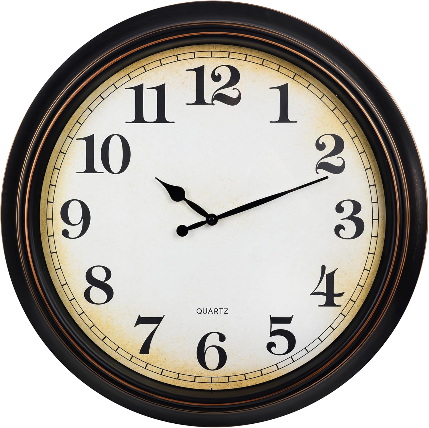 Large Wall Clock 16 Inch Silent Non-Ticking Vintage Wall Clocks Battery Operated