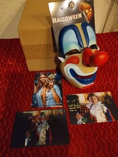 RARO JOVEN MICHAEL MYERS MÁSCARA DE PAYASO HALLOWEEN UTILERÍA DE EXHIBICIÓN + FOTOS PELÍCULA DE TERROR