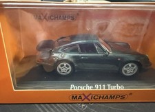 1/43 Porsche 911 Turbo 964 1990 Black met Minichamps Maxichamps Model 940 069106