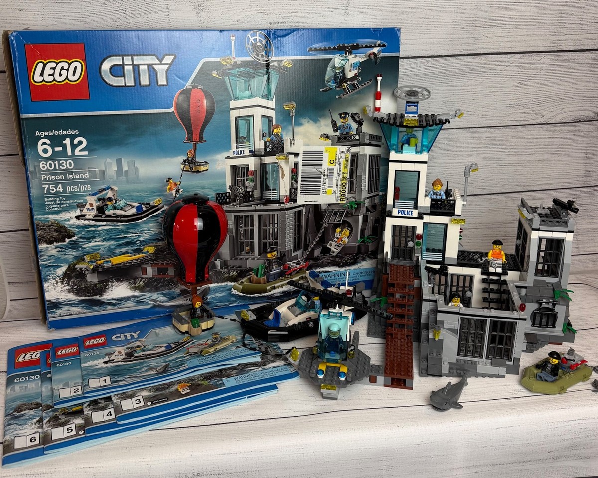 LEGO City 60130 Prison Island Retired Set Original Box & Manuals