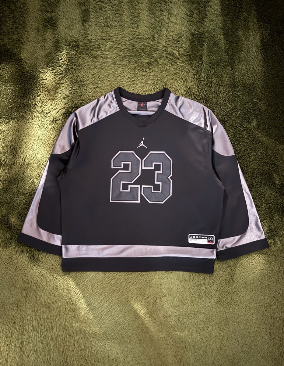 L] Jordan Brooklyn Collegiate Hockey Jersey Black | eBay