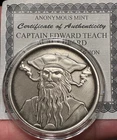 Captain Edward Blackbeard 1 oz .999 Silver- Limited Antique Anonymous Mint Rare