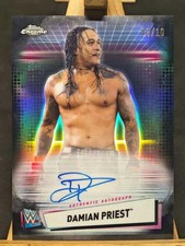 2021 Topps Chrome WWE Damian Priest On Card Auto Black Refractor #A-DP 8/10 SSP