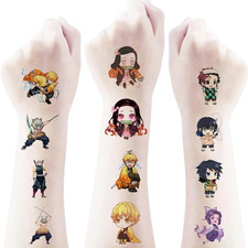 40pcs Demon Slayer Anime Temporary Tattoos for Kids, Birthday Party Favors, C...