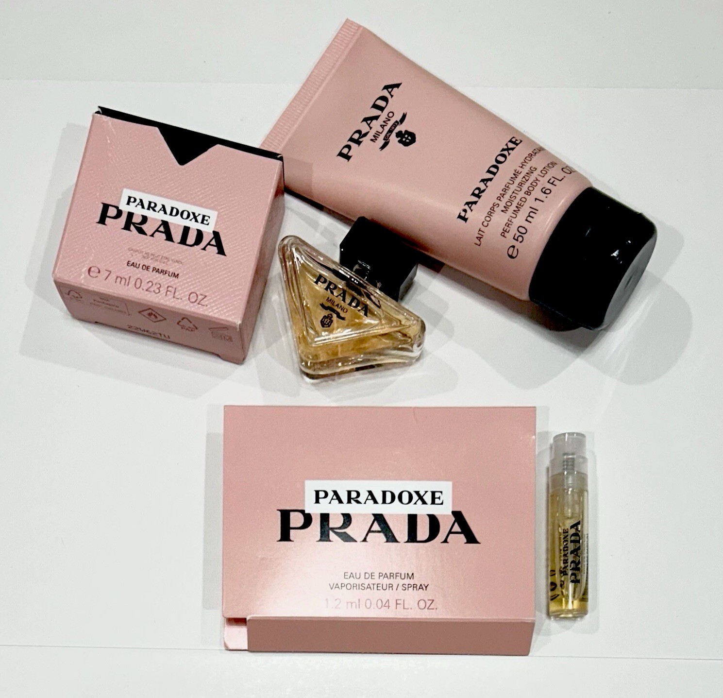 Prada Paradoxe Mini & Lotion & Sample Perfume 3pc Set