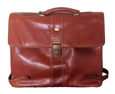 Piquadro Nicolai Laptop Bag, 24 Hours, Briefcase, Leather With Dustbag, Vintage