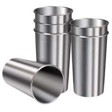 Ruisita 6 Pack 20 oz Stainless Steel Cups Metal Shatterproof Stackable Pint D...