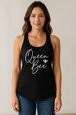 Queen Bee Womens Tank Top Nature Lover Shirt Cute Curved Hem Summer Gift Tee