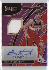 2021-22 Panini Select Rookie Jersey Purple Prizm 91/99 Corey Kispert Auto 1d0h