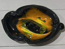 VINTAGE MCM MAURICE CHALVIGNAC CERAMIC ASHTRAY MULTI COLOR GLAZE