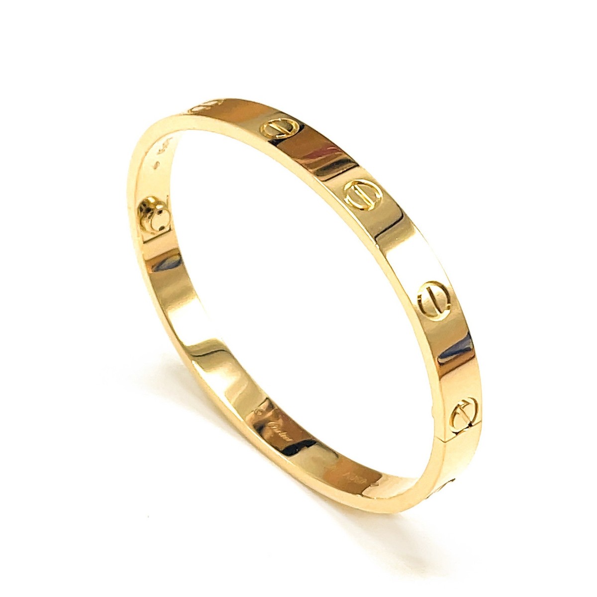 ち*ょ様 Cartier 18Kゴールド バングル18サイズ Cartier 18kt Yellow Gold Love Bracelet Size 18 - New Locking