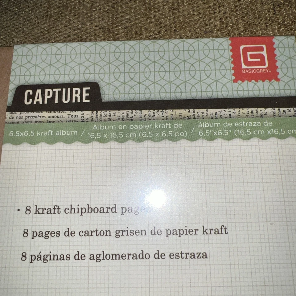 Mini Chipboard Craft Album 8 pages 6.5x6 Pages Book Capture Memories New - Imagem 4 de 4