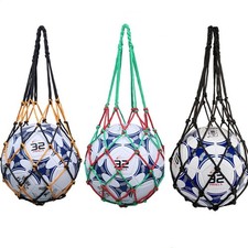 3PCS Single Ball Basketball Bag, Nylon Single Ball Carrier Net Bag for Basketbal