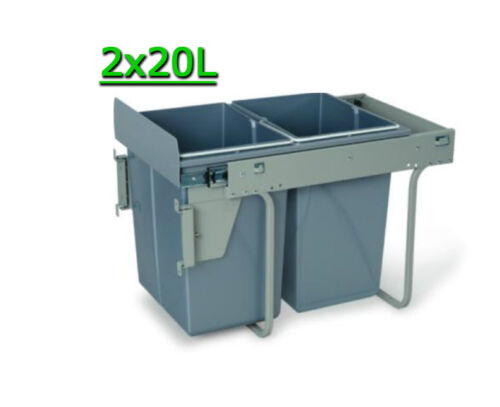 PATTUMIERA RIFIUTI 450mm ESTRAIBILE CUCINA FRONT FIX MORBIDA E AUTOCHIUSURA - Foto 7 di 9