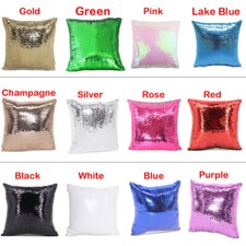 4Pcs Sublimation Blank Reversible Sequin Pillowcase Throw Cushion Cover For DIY