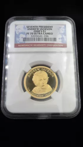 2008-S Presidential Dollar Andrew Jackson Proof - NGC PF 70 Ultra Cameo