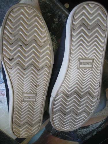 Toms Classic Navy Canvas Slip On flat Casual comfort Shoes Size uk 6 - Picture 5 of 5