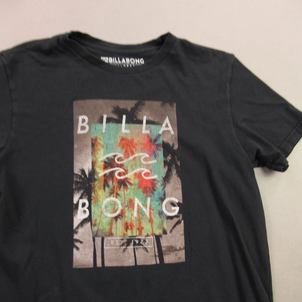 Camisa Billabong Niños Grande Manga Corta Informal Cuello Redondo Ligera Negra Foto 2 de 4