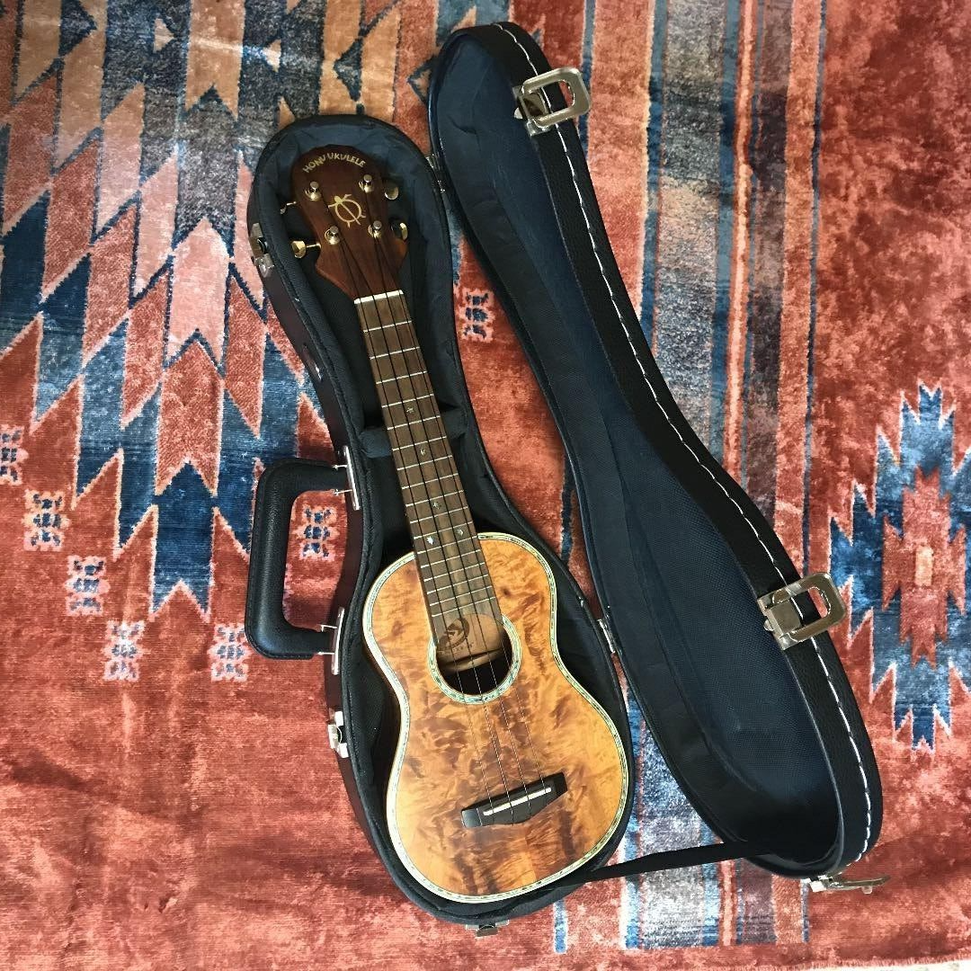 Ukulele Honu KW-88 All Veneer Tortoise Shaped Inlay | eBay