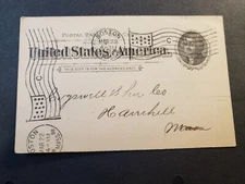 1898 HILL BOOT & SHOE Co, Boston, Mass Postal Card to Haverhill