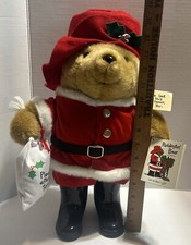 Rare VTG Christmas Paddington Bear Santa Claus 1981 Eden Toys 16" Plush B-O