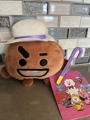 Official BT21 Line Friends Friendly Shooky Hat & Cane Suga BTS