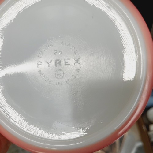 Vintage Pyrex Gooseberry Casserole Dish 4711 Pink Cook Ware Kitchen 6-1/4 Inch - Picture 9 of 11