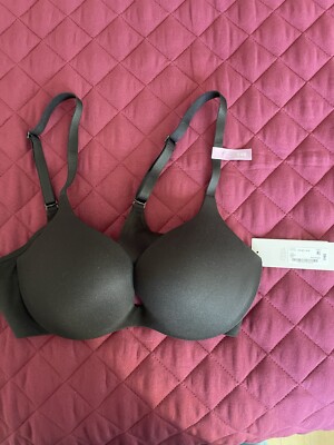 AMBRIELLE PUSH-UP Bra, Underwired, BLACK New w/Tags