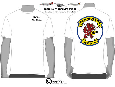 HCS-4 Red Wolves Squadron Logo Back T-Shirt, USN Licensed Product