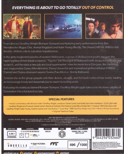 Metal Skin Limited Edition Blu Ray NEW Region B - Picture 2 of 2