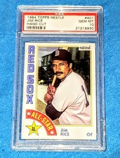 JIM RICE 1984 TOPPS NESTLE #401 RED SOX HOF HAND CUT ALL-STAR PSA 10 🔥 