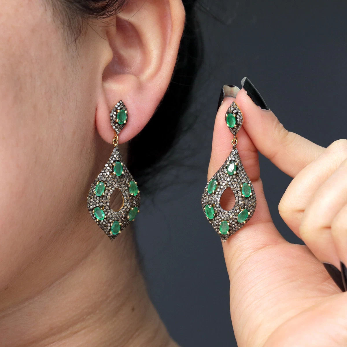 Emerald cheap wedding earrings