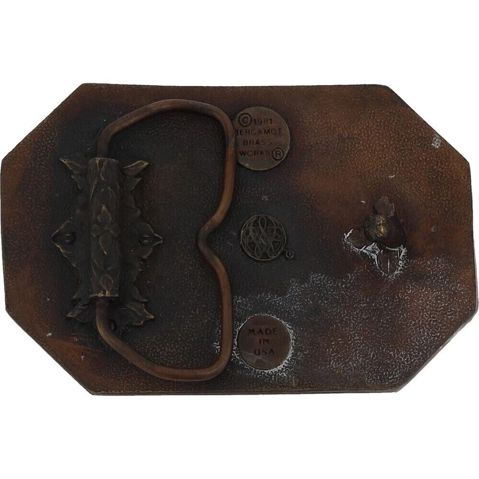 Black Hawk College East BHE Aggies Warrior Illinois Moline 复古皮带扣 — 第 2/4 张图片