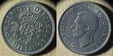 Great Briatain : 1951 2 Sh. XF-AU  #878   IR5403