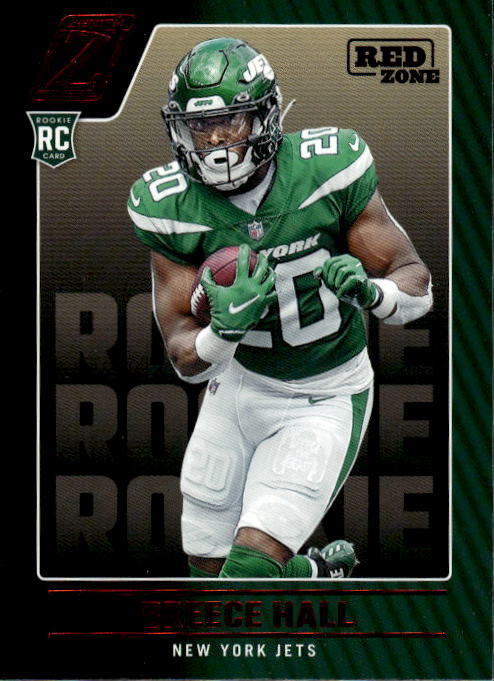 2022 Zenith Breece Hall #114 Red Zone New York Jets 15C