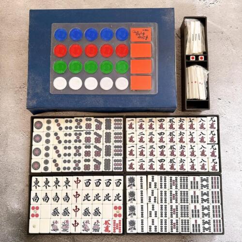 Vintage Mahjong Set - 144 Tiles Urea Resin 1990s Retro Classic Very Good - Picture 4 of 24
