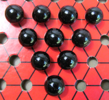 1974 Whitman Chinese Checkers Game Replacement Parts Pc Marbles Set 10 Black A2