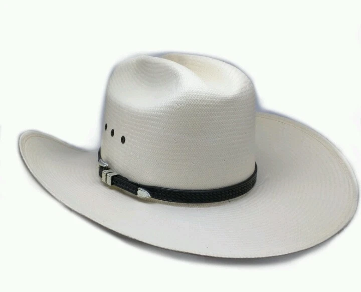 RESISTOL Cream Straw Mens Hat Black Leather Band Size 7 1/8- 57 Long Oval 5XXXXX - Image 3 of 4