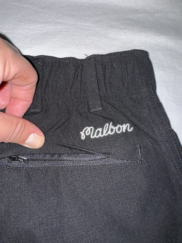 Malbon Golf bestickte Sport-/Freizeitshorts schwarz | Herren Small neu ohne Etikett! - Bild 8 von 10
