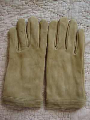 Express Men's Tan Leather Gloves W/Touch Screen Compatible Fingertips, S/M, NWOT