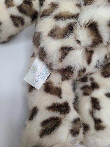 Build A Bear Spotted Leopard 16" Plush W/ Pink Bow. Fur has Sparkles - Picture 10 of 12