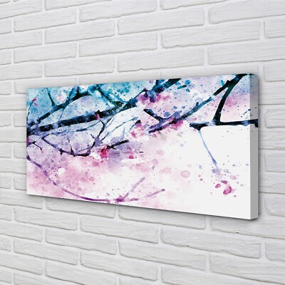 Tulup Leinwandbild 140x70 Wandkunst Baum-Sticks Himmel