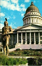 Utah State Capitol Chief Massasoit Statue Postcard