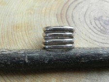 Sterling Silver SQUARE Wide Band Ring size 6