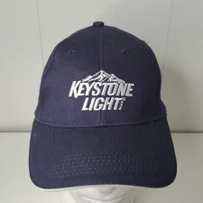 Keystone Light Beer Embroidered Logo Mountains Adjustable Hat Baseball Cap Blue