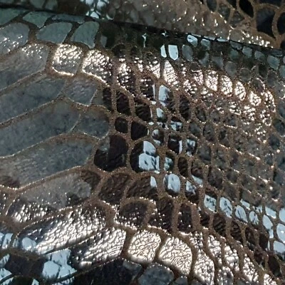 EXAMODE 1 Meter Schlangen Druck Stoff Foliert Stoffe Farbe dunkelblau Snake Motiv NEU!