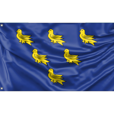 Sussex, UK-Flagge, einzigartiges Design, 3 x 5 Fuß / 90 x 150 cm, hergestellt in der EU